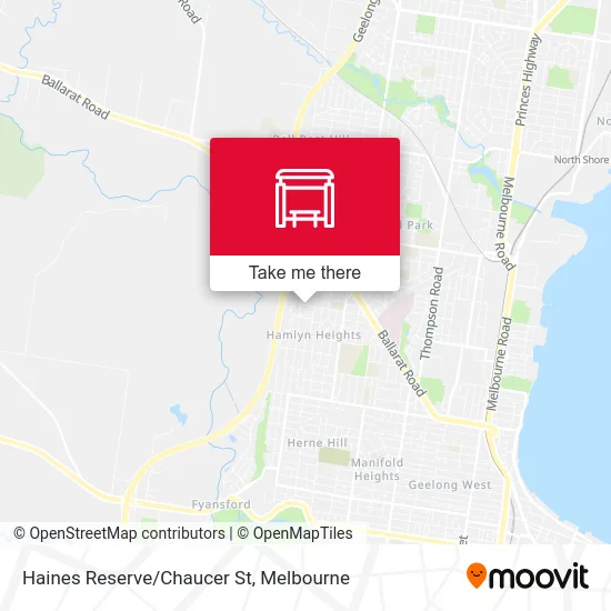 Mapa Haines Reserve/Chaucer St
