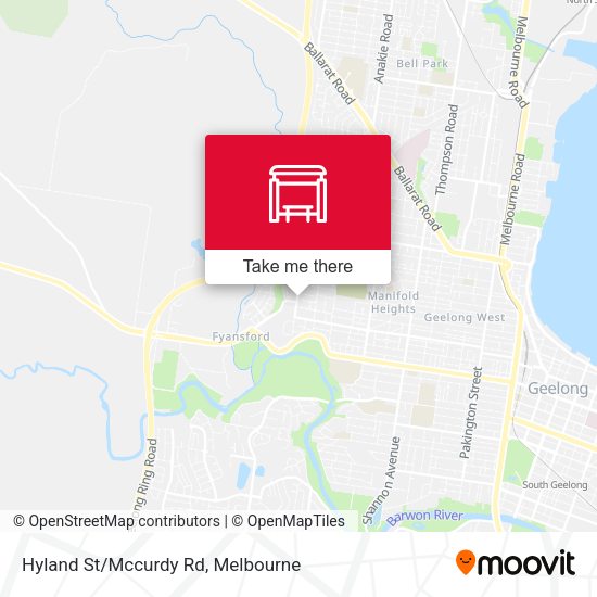 Hyland St/Mccurdy Rd map