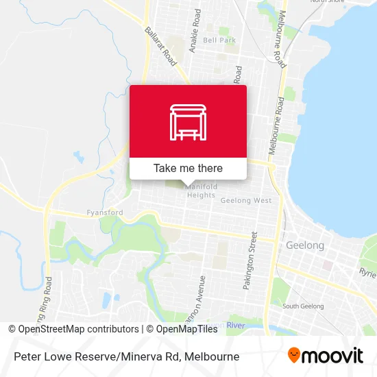 Mapa Peter Lowe Reserve/Minerva Rd