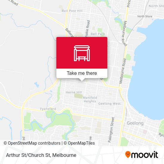 Arthur St/Church St map