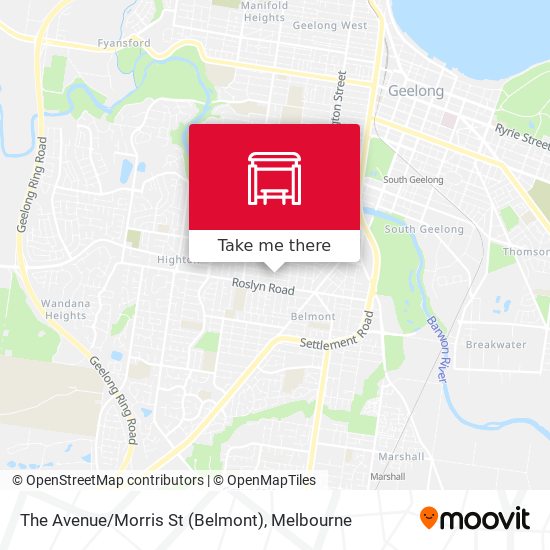 The Avenue/Morris St (Belmont) map