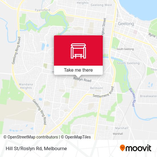 Hill St/Roslyn Rd map