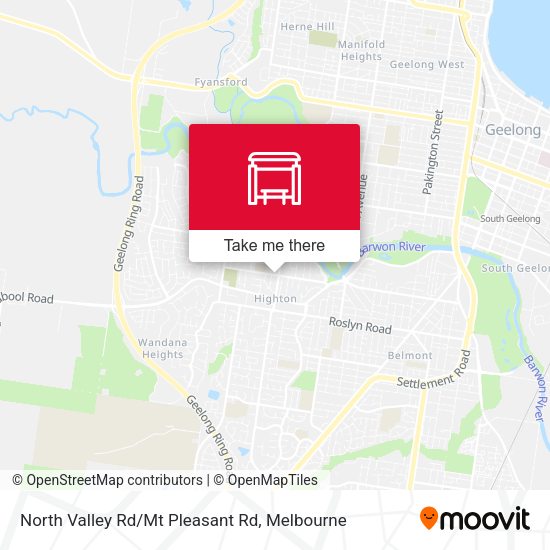 North Valley Rd/Mt Pleasant Rd map