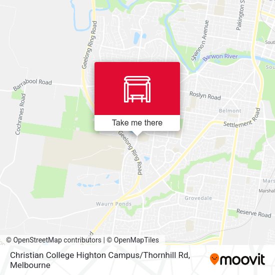 Christian College Highton Campus / Thornhill Rd map