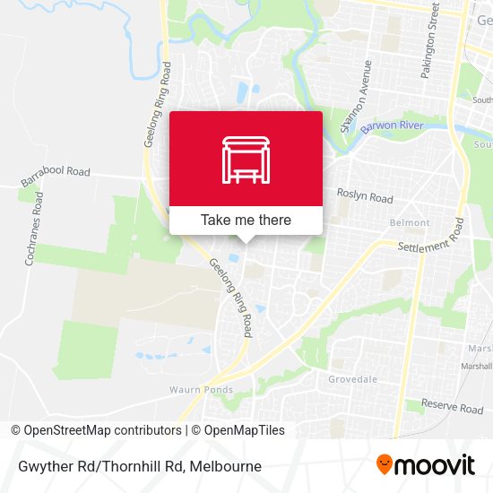 Gwyther Rd/Thornhill Rd map