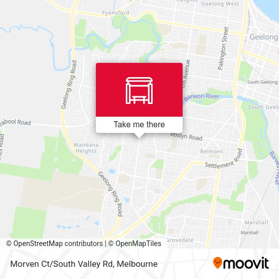 Morven Ct/South Valley Rd map