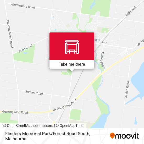 Flinders Memorial Park / Forest Road South map