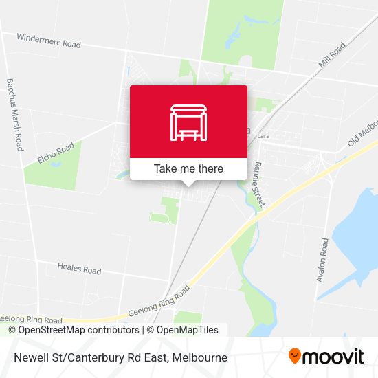 Newell St/Canterbury Rd East map