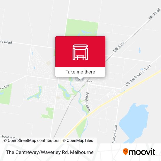 The Centreway/Waverley Rd map