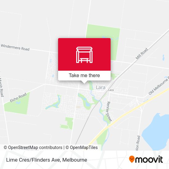 Lime Cres/Flinders Ave map