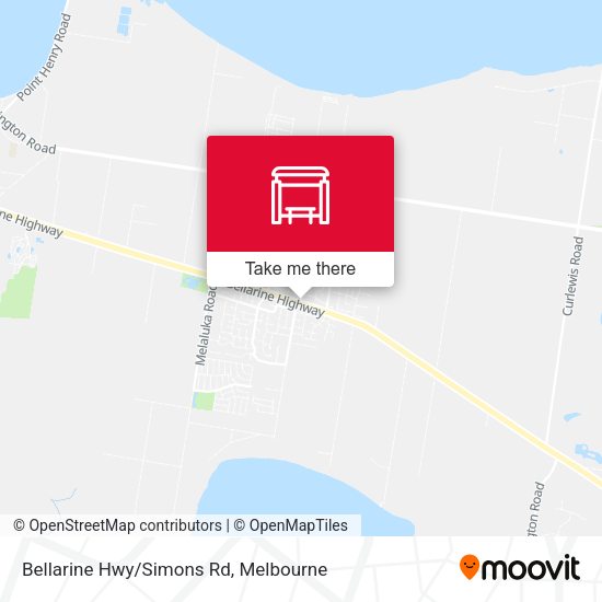 Bellarine Hwy/Simons Rd map