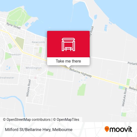 Milford St/Bellarine Hwy map