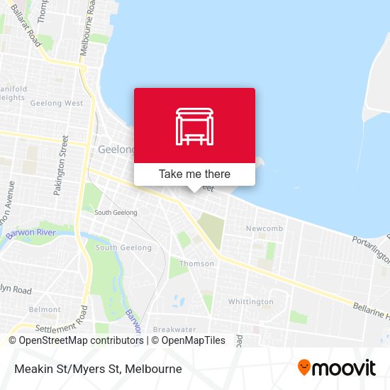 Meakin St/Myers St map