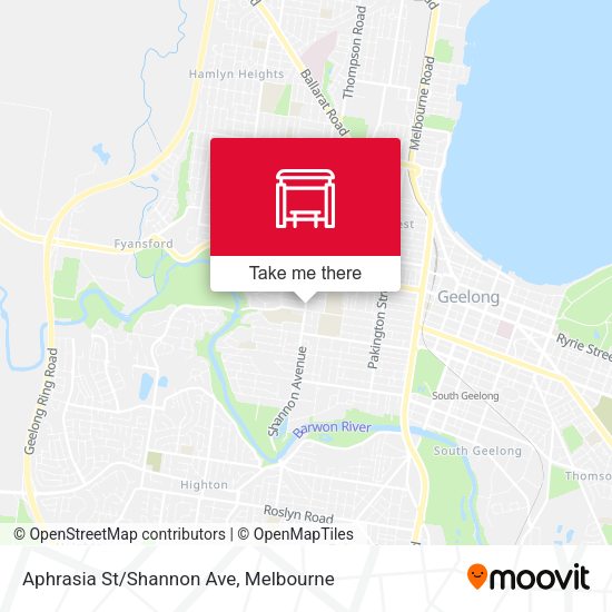 Aphrasia St/Shannon Ave map