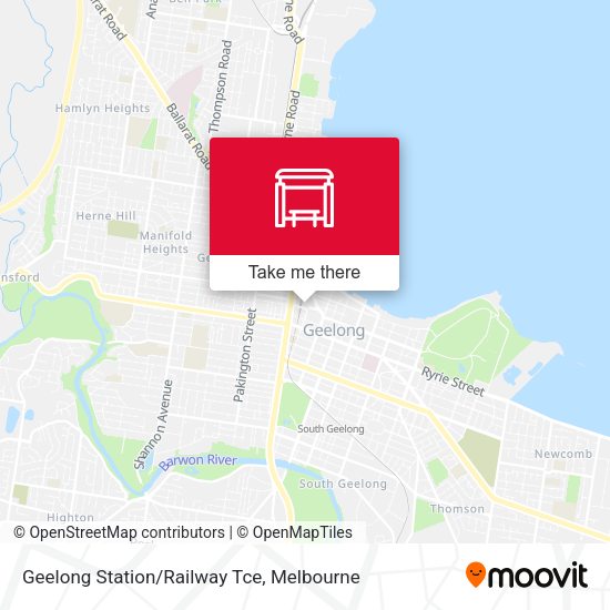 Geelong Station/Railway Tce map