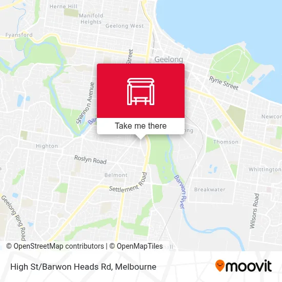 Mapa High St/Barwon Heads Rd