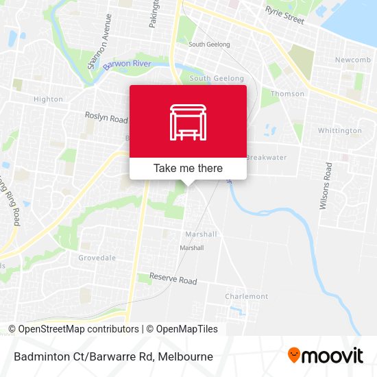 Badminton Ct/Barwarre Rd map