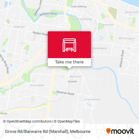 Grove Rd / Barwarre Rd (Marshall) map