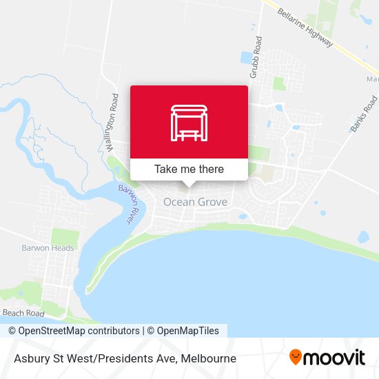 Asbury St West/Presidents Ave map