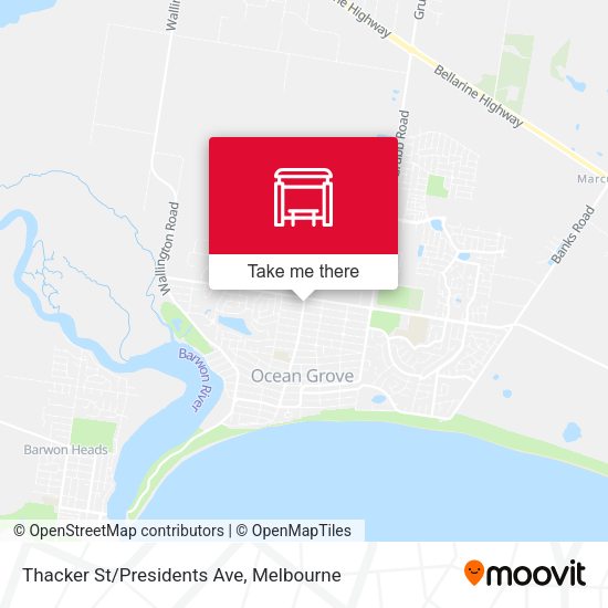 Thacker St/Presidents Ave map