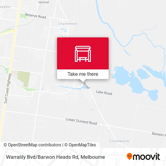 Warralily Bvd/Barwon Heads Rd map