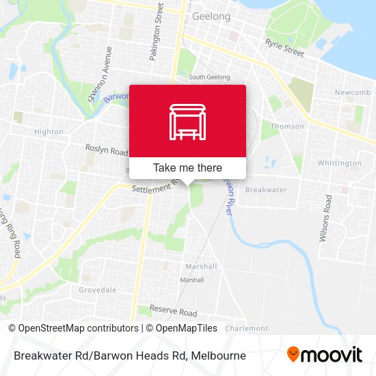 Breakwater Rd/Barwon Heads Rd map