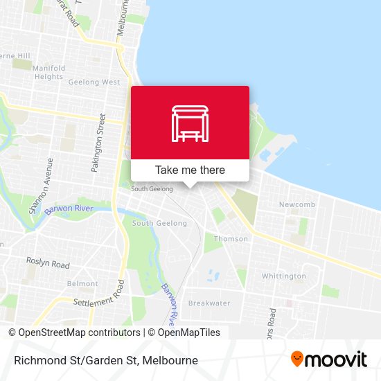 Richmond St/Garden St map