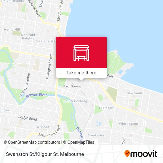 Swanston St/Kilgour St map