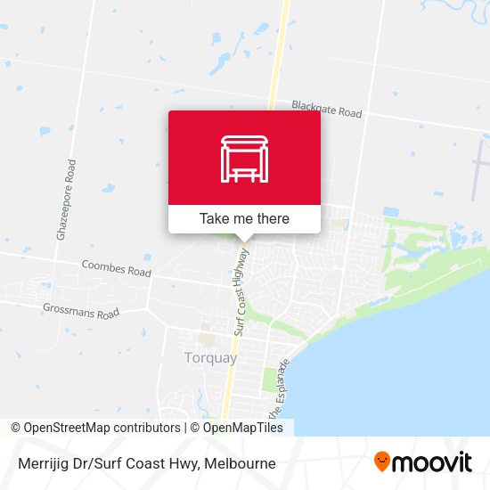 Merrijig Dr/Surf Coast Hwy map