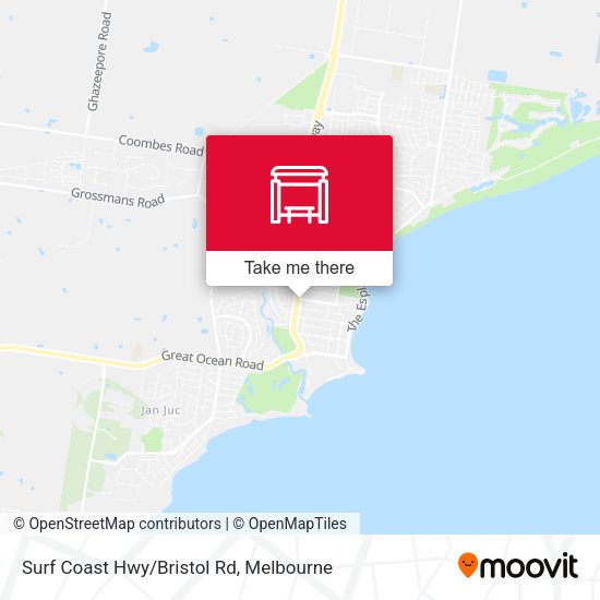 Surf Coast Hwy/Bristol Rd map
