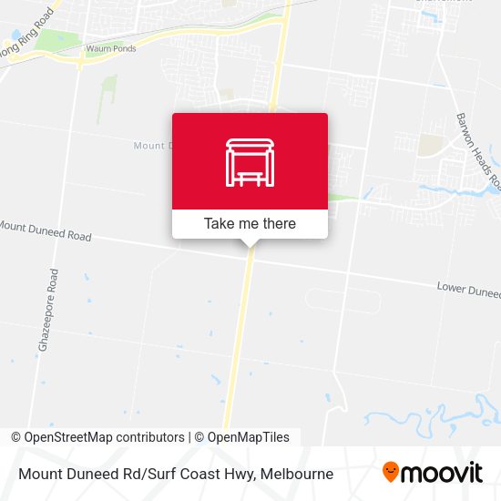 Mount Duneed Rd/Surf Coast Hwy map