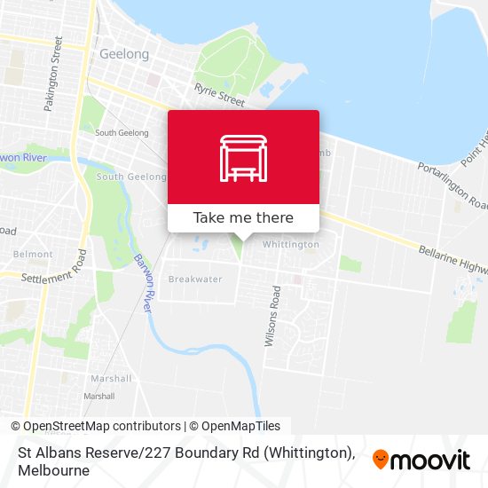 Mapa St Albans Reserve / 227 Boundary Rd (Whittington)