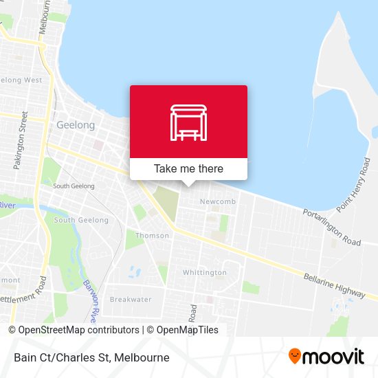 Bain Ct/Charles St map