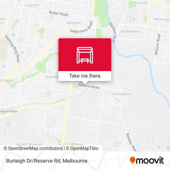 Burleigh Dr/Reserve Rd map