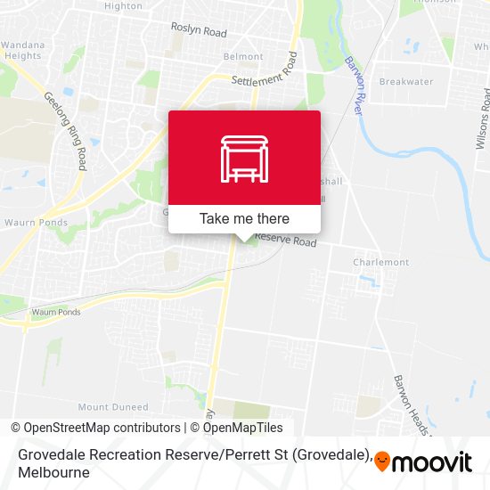 Grovedale Recreation Reserve / Perrett St map