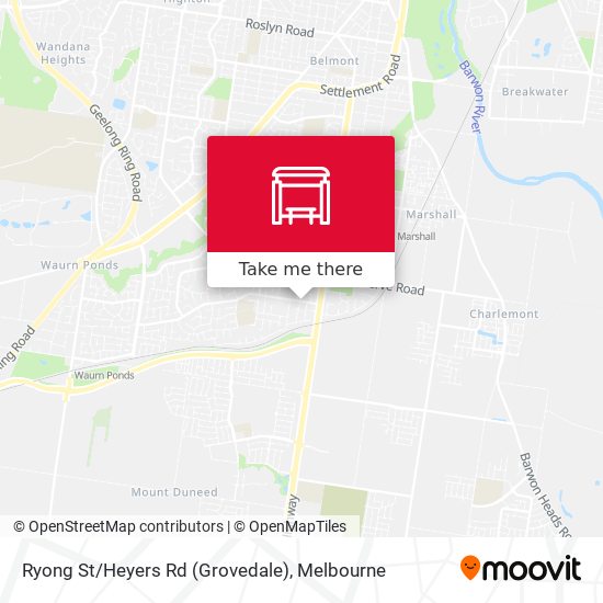 Ryong St/Heyers Rd (Grovedale) map