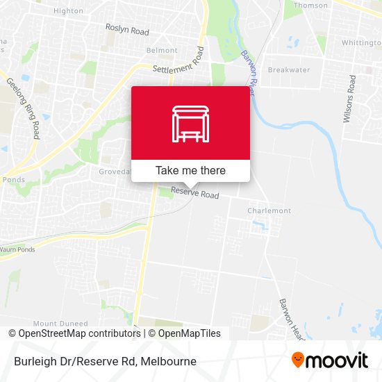 Burleigh Dr/Reserve Rd map
