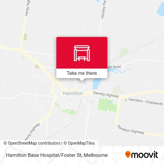 Mapa Hamilton Base Hospital / Foster St