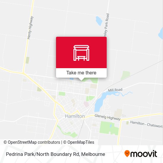 Pedrina Park/North Boundary Rd map