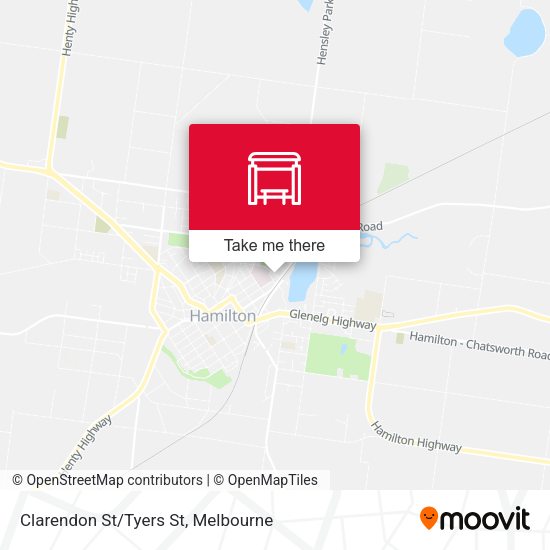 Clarendon St/Tyers St map