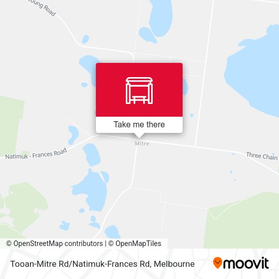 Tooan-Mitre Rd / Natimuk-Frances Rd map