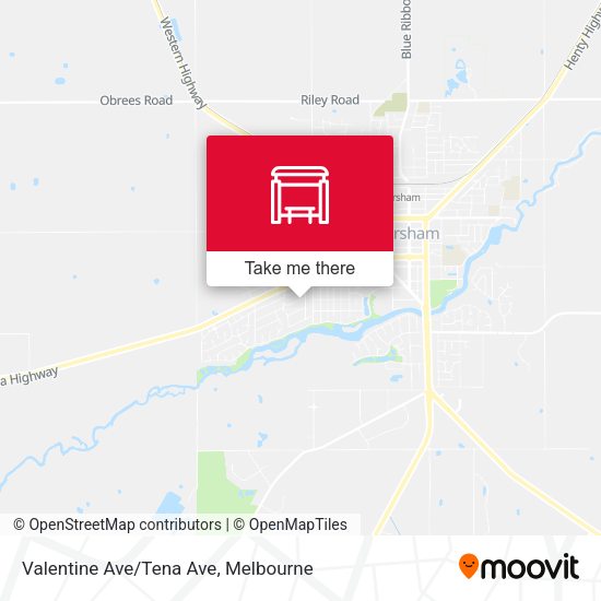 Valentine Ave/Tena Ave map
