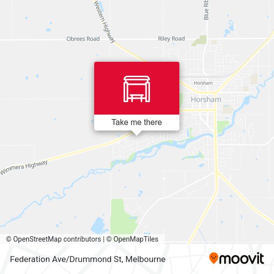 Federation Ave/Drummond St map