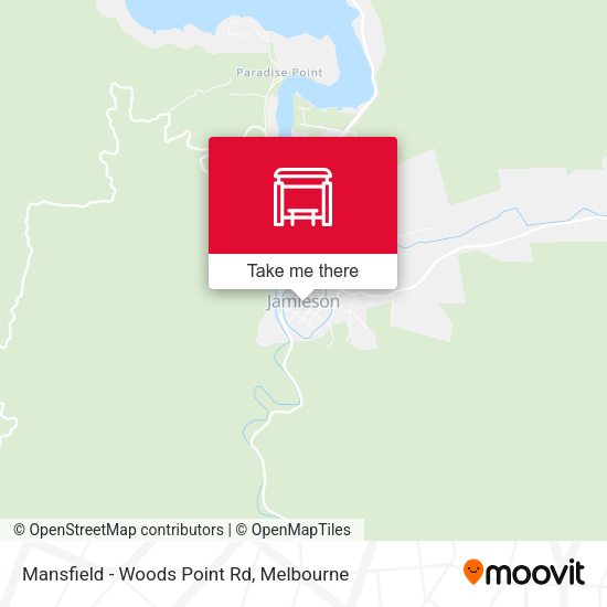 Mansfield - Woods Point Rd map