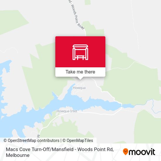 Macs Cove Turn-Off / Mansfield - Woods Point Rd map