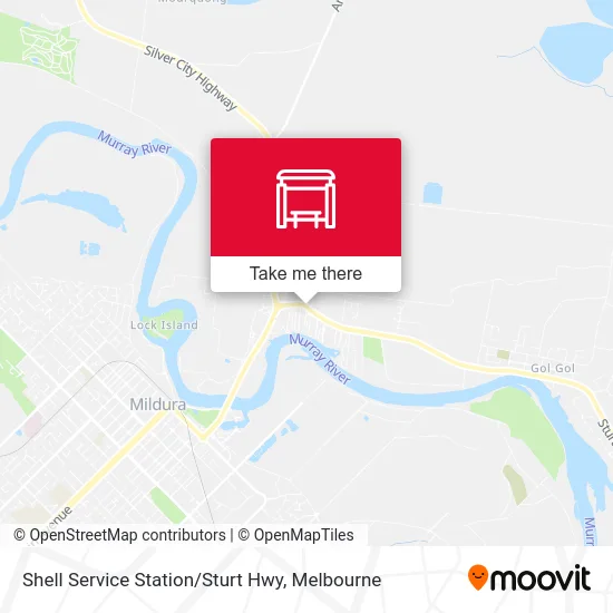 Mapa Shell Service Station / Sturt Hwy