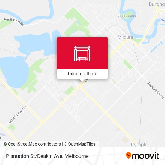 Plantation St/Deakin Ave map