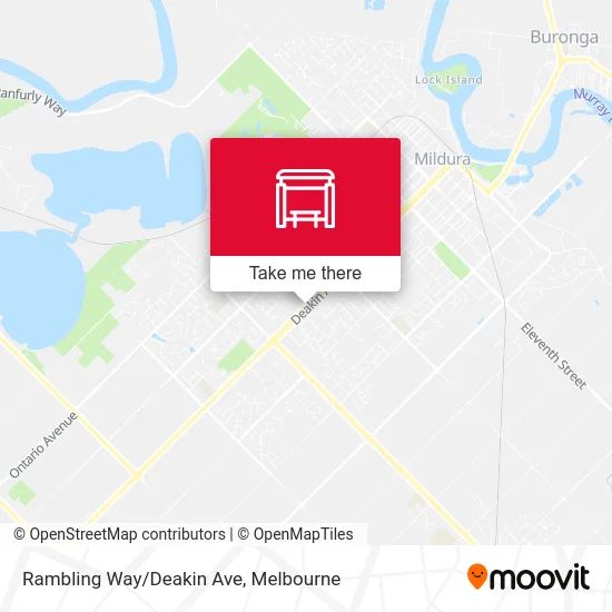 Mapa Rambling Way/Deakin Ave