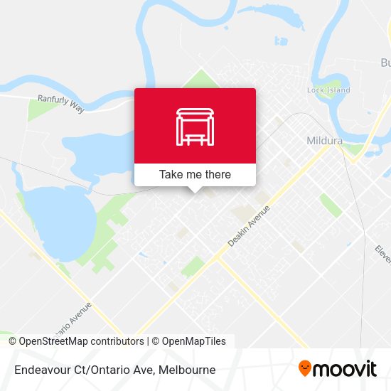 Endeavour Ct/Ontario Ave map