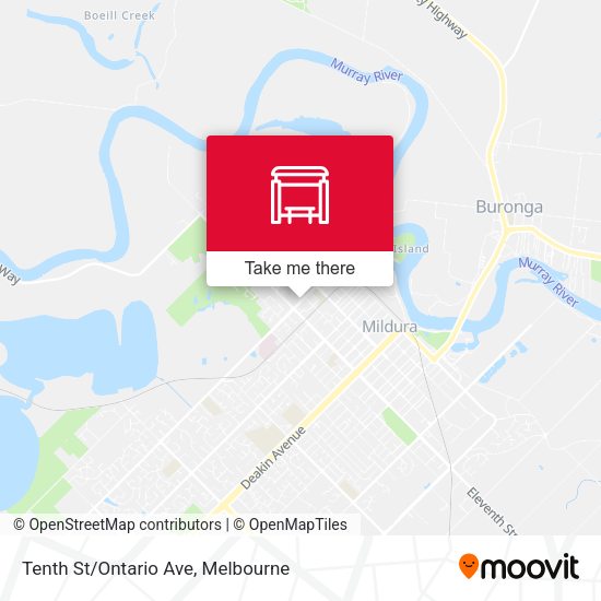 Tenth St/Ontario Ave map